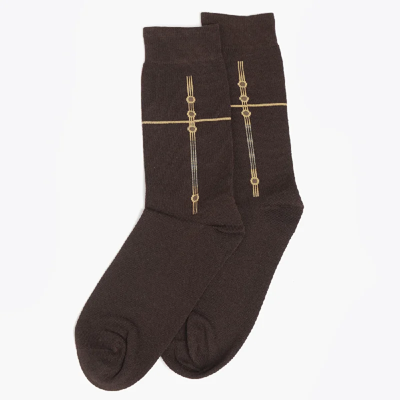 Weekend Specials Just for You Eminent Men's Lycra Socks - Dark Brown