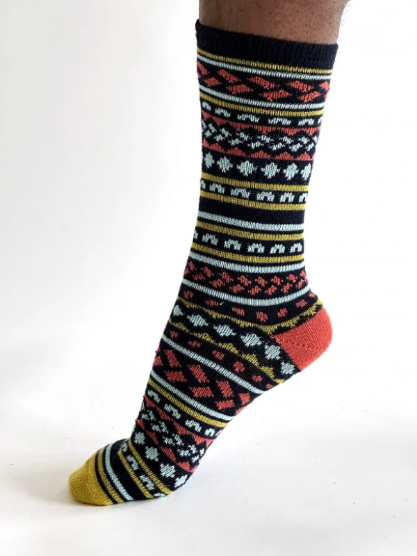 Weekend Offers That Please Erskine Fair isle Wool Socks - Navy