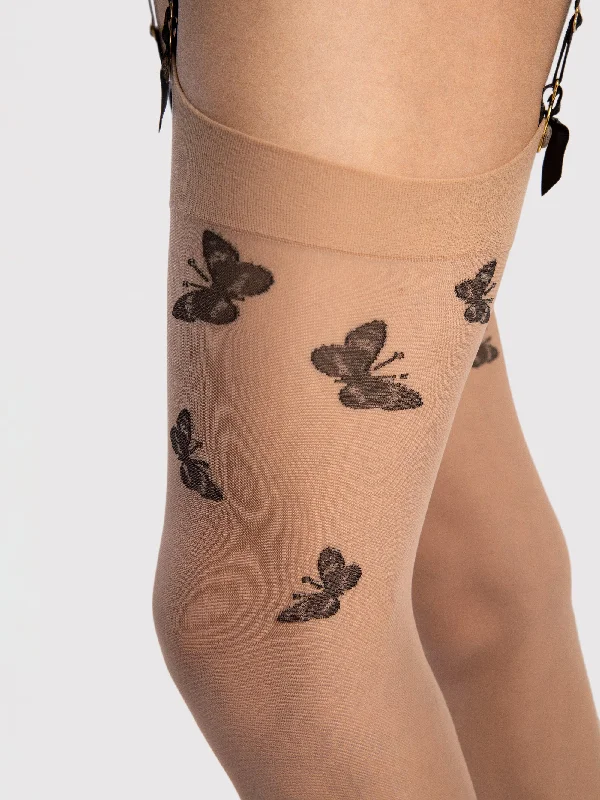 Now Available FiORE Farfalle Patterned Stockings 20 Denier