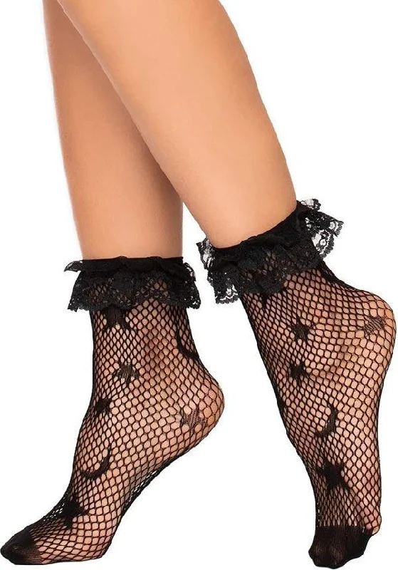 Hurry In Galaxy Net Ruffle | ANKLE SOCKS