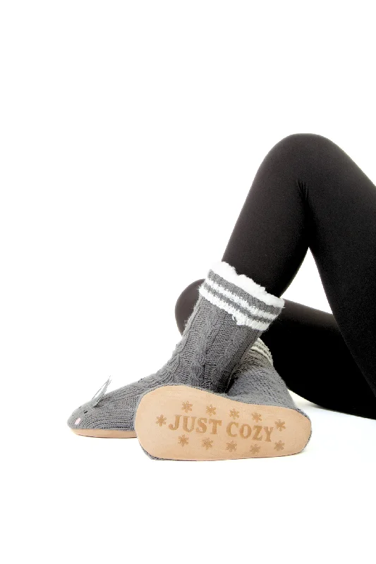Final Offer Grey Elk - Cozy Slipper Socks