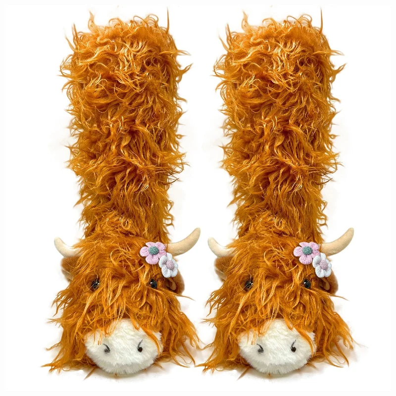 Quick Sale Highland Cattle Kid's Slipper Socks