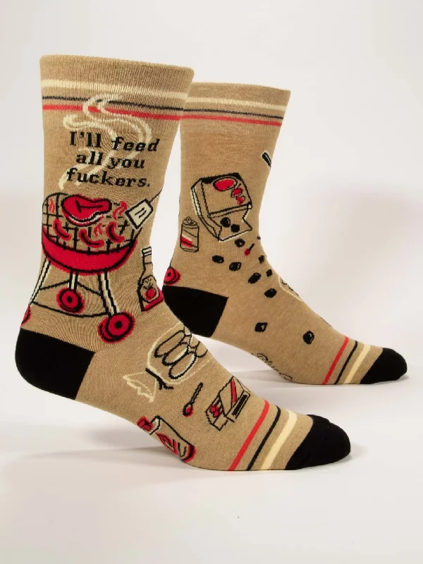 Huge Savings I'll Feed All You Fuckers M-Crew Socks