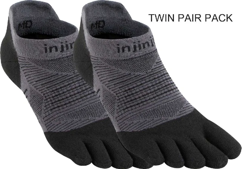 Flash Sale Injinji Men's Lightweight No-Show Toe Socks TWIN PACK (INJ-NS-TWIN)