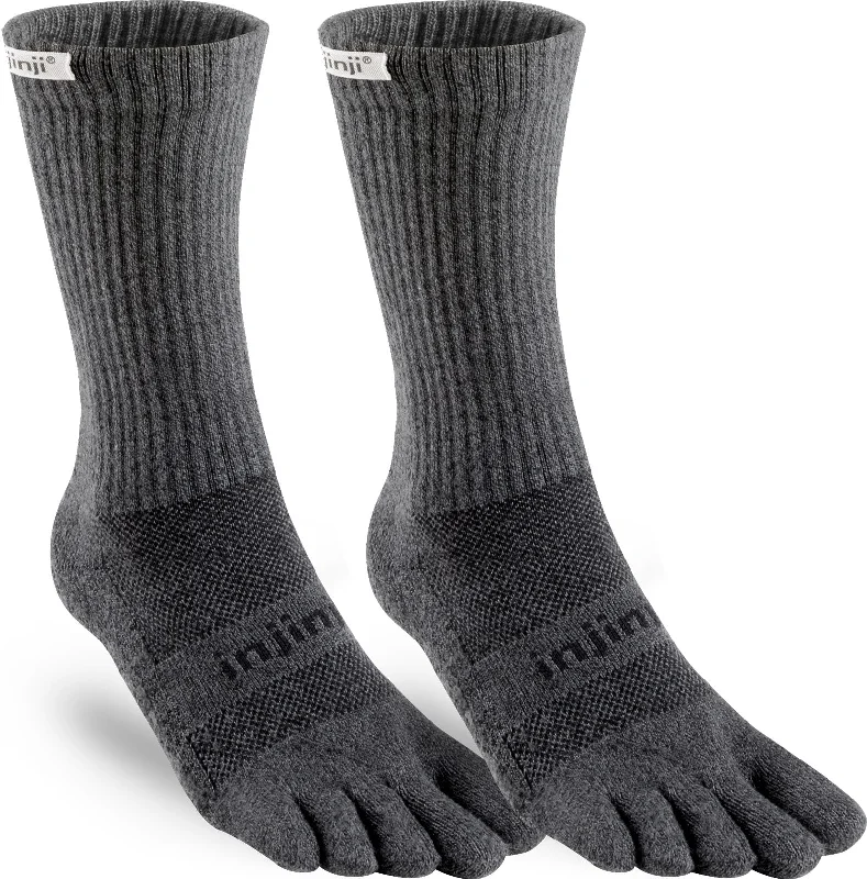 Massive Savings Injinji Men's Mid-Weight Trail Run Crew Length Toe Socks TWIN PACK (INJ-TR-CR-TWIN) Massive Savings Injinji Men's Mid-Weight Trail Run Crew Length Toe Socks TWIN PACK (INJ-TR-CR-TWIN)