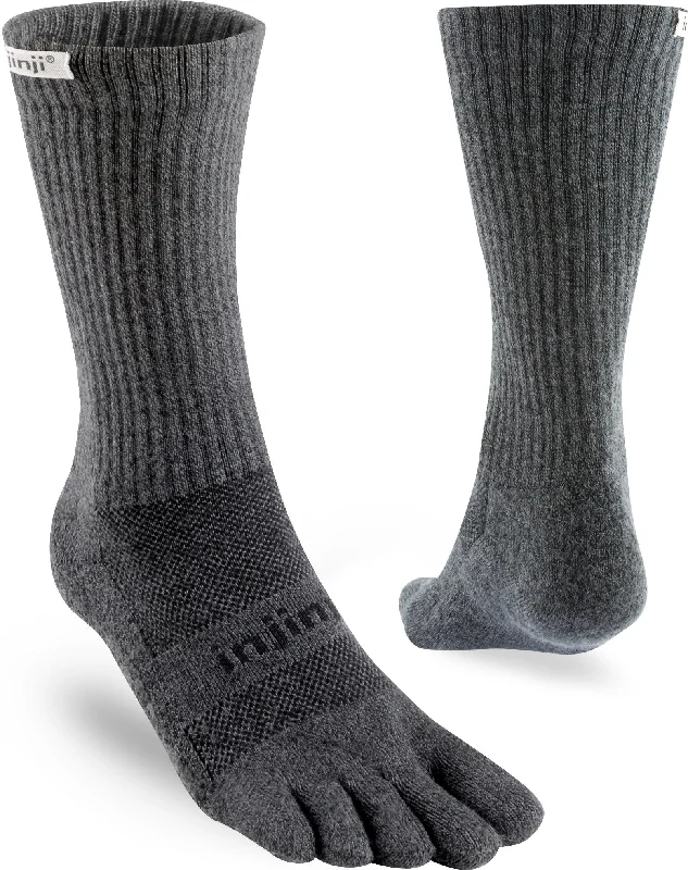 Super Discount Injinji Men's Mid-Weight Trail Run Crew Length Toe Socks (INJ-TR-CR)