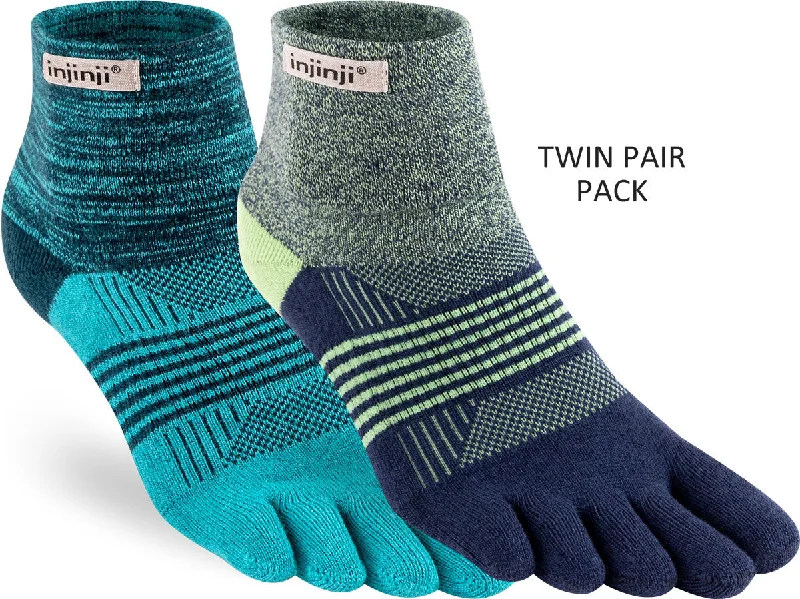 One-Day Only Injinji Women's Mid-Weight Trail Run Toe Socks TWIN PACK (INJ-WTR-TWIN) One-Day Only Injinji Women's Mid-Weight Trail Run Toe Socks TWIN PACK (INJ-WTR-TWIN)