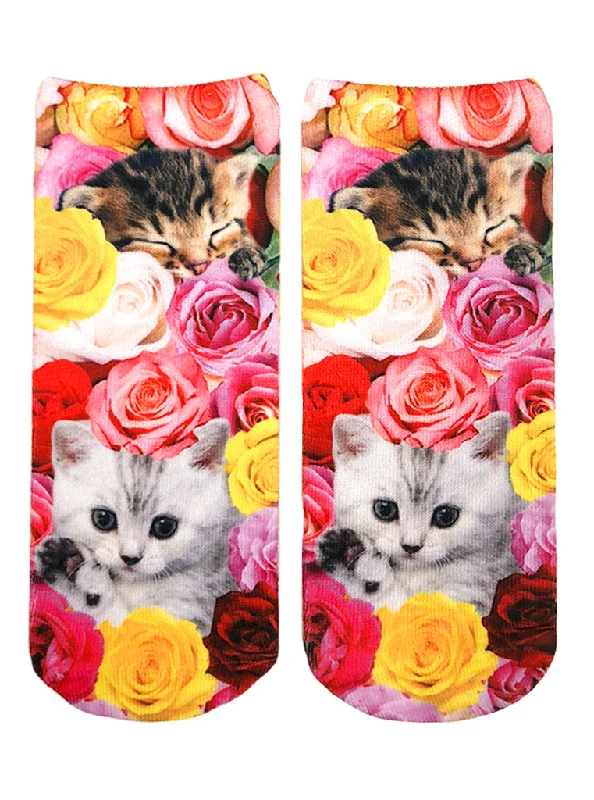 Shop and Save Kitty Garden Ankle Socks