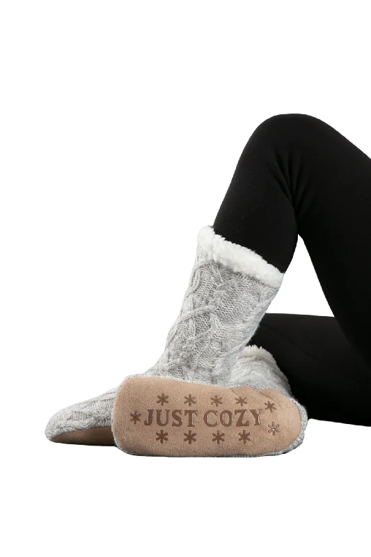 Discount Mania Light Grey - Cozy Slipper Socks