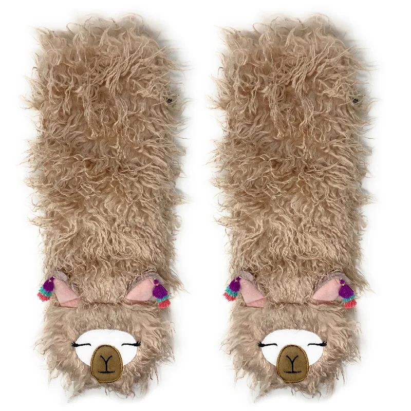 Mega Sale Llama Llama Pink Plush Slipper Socks