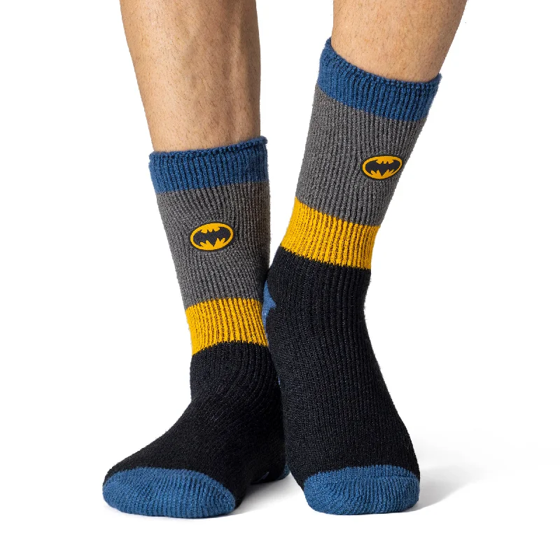Online Exclusive Mens Original Character Slipper Socks - Batman