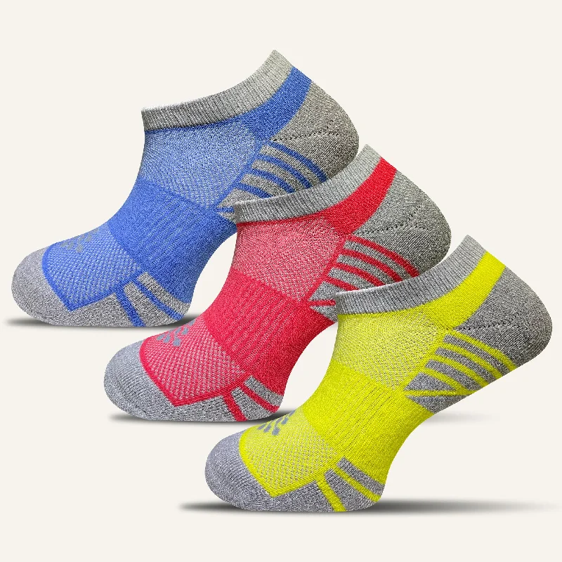 Markdown Sale Men's Colorful Sport Cushioned Ankle Socks- 3 Pair