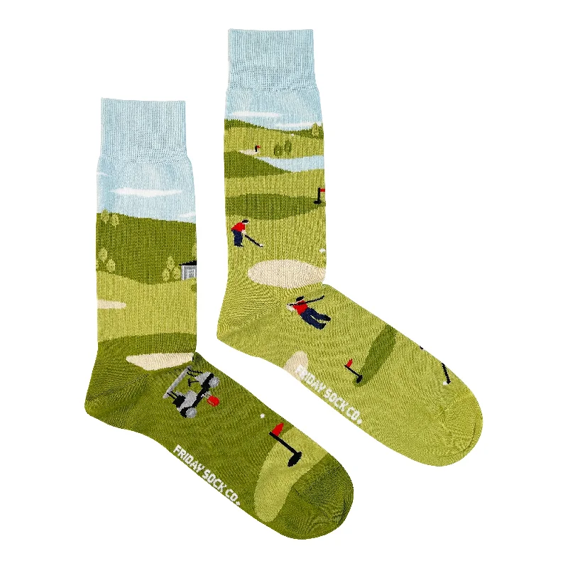 Weekend Savings Spectacle Men's Golf Scene Socks