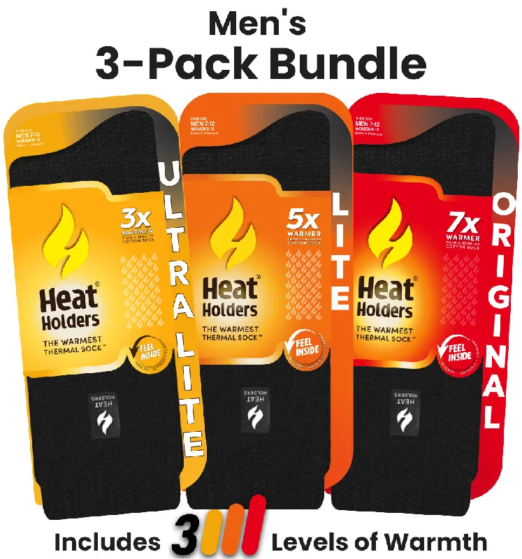 Weekend Savings Sensation Men’s Sock Drawer® Black Socks 3-Pack