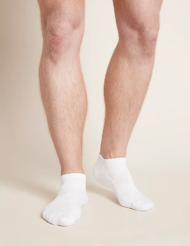 Overstock Sale Men's Sport Ankle Socks - White