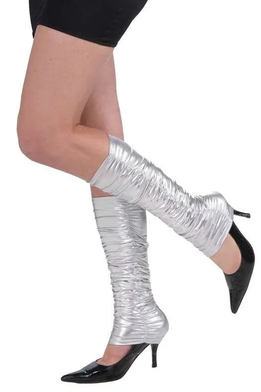 Weekend Deals That Thrill Metallic Silver Leg Warmers