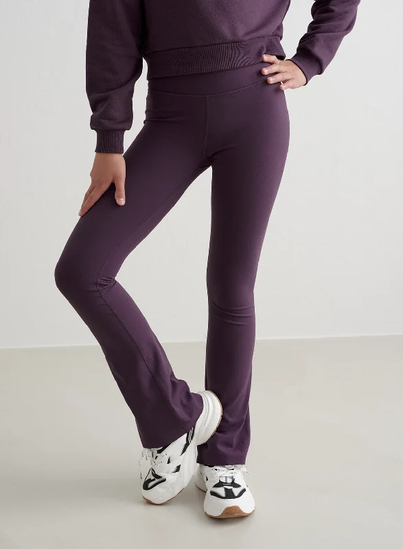 Limited Supply Midnight Plum Young Sense Flare Tights