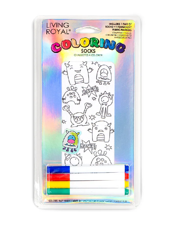 Unmissable Offer Monster Bash Coloring Socks