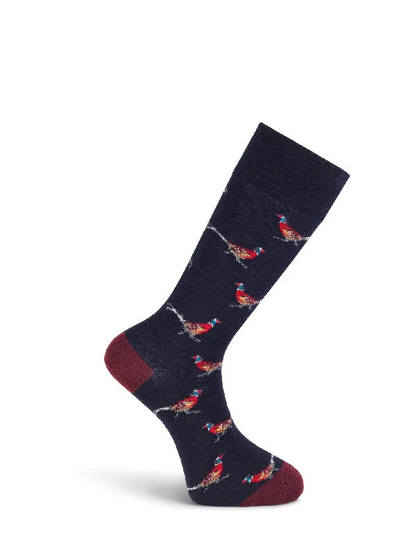 Top Pick Navy Pheasant Wool Socks