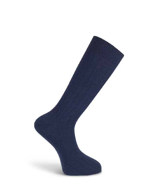 Year-End Sale Navy Short Cashmere Socks