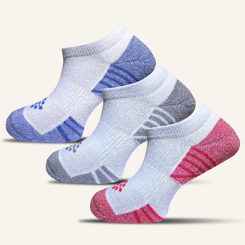 Extra Savings Women's Colorful Sport Cushioned Ankle Socks - 3 Pair