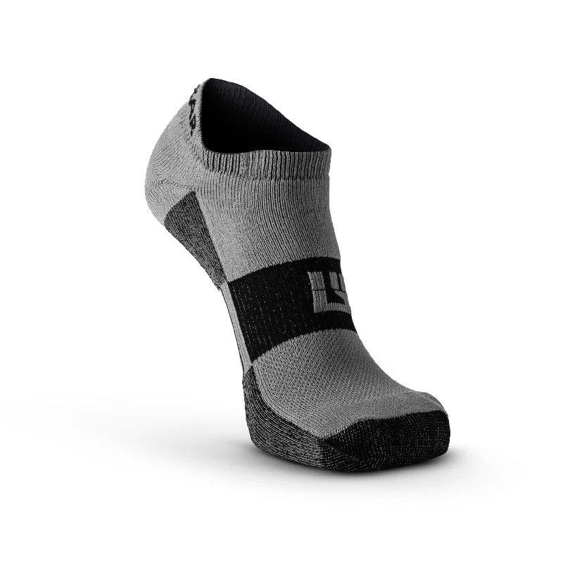 Weekend Specials to Relish No-Show Running Socks - Gray/Black (2 Pair Pack)