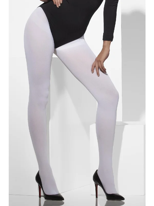 Weekend Bargains to Savor Opaque Tights, White