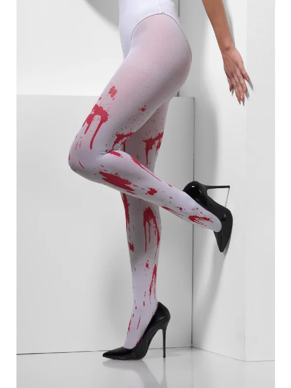 Weekend Discounts to Enjoy Opaque Tights, with Blood Splatter