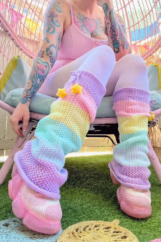 Weekend Offers That Delight Rainbow Stripe Leg Warmers