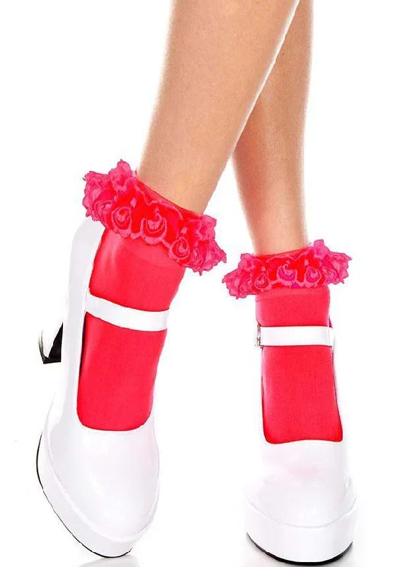 Limited Supply Red Frill | ANKLE SOCKS