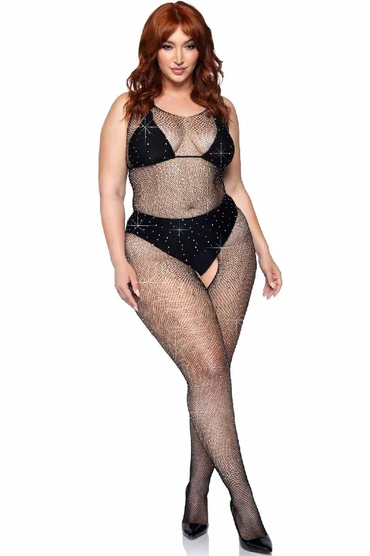 Weekend Specials to Indulge In Rhinestone Fishnet Tank Bodystocking