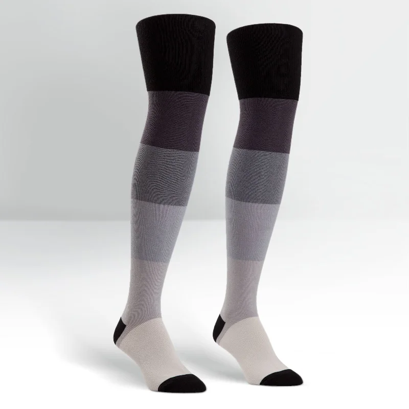Now Available Sock It To Me Women's Over The Knee Socks - Dark & Stormy