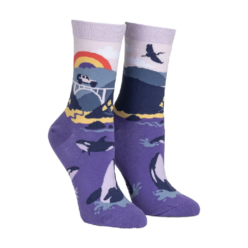 Super Bargain Sock It To Me Women's Crew Socks - Big Sur
