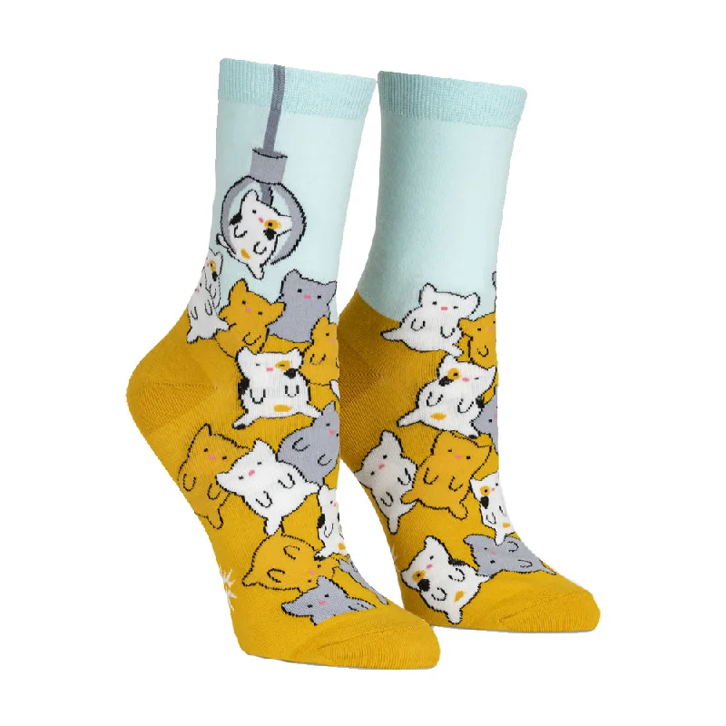 Unbeatable Prices Sock It To Me Women's Crew Socks - Cat Claw
