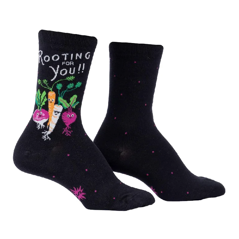 Weekend Bargains Just for You Sock It To Me Women's Crew Socks - Rooting For You