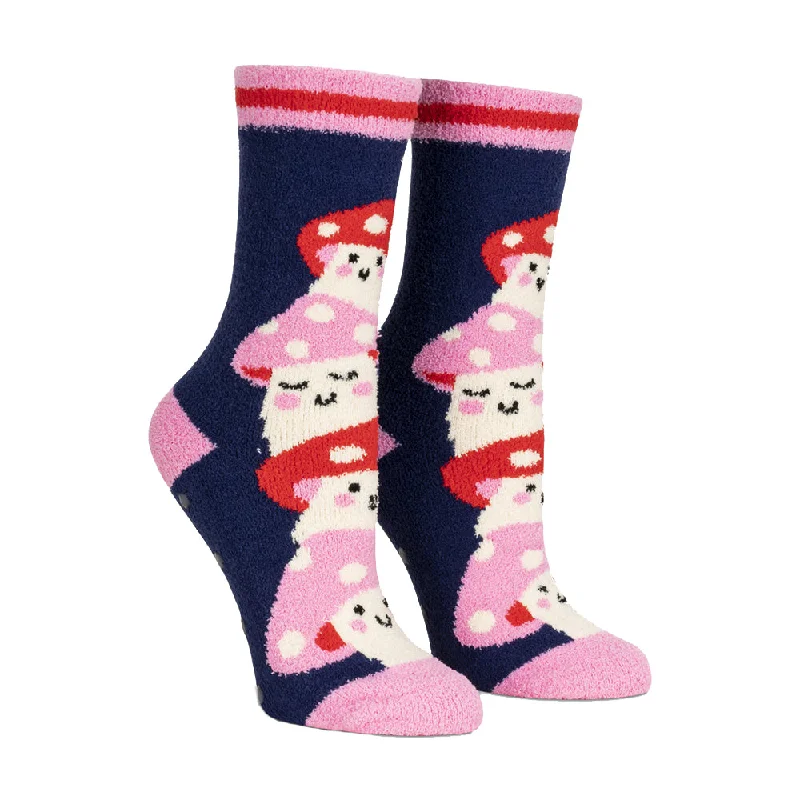 Shop and Save Sock It To Me Women's Slipper Socks - Magic Mushrooms