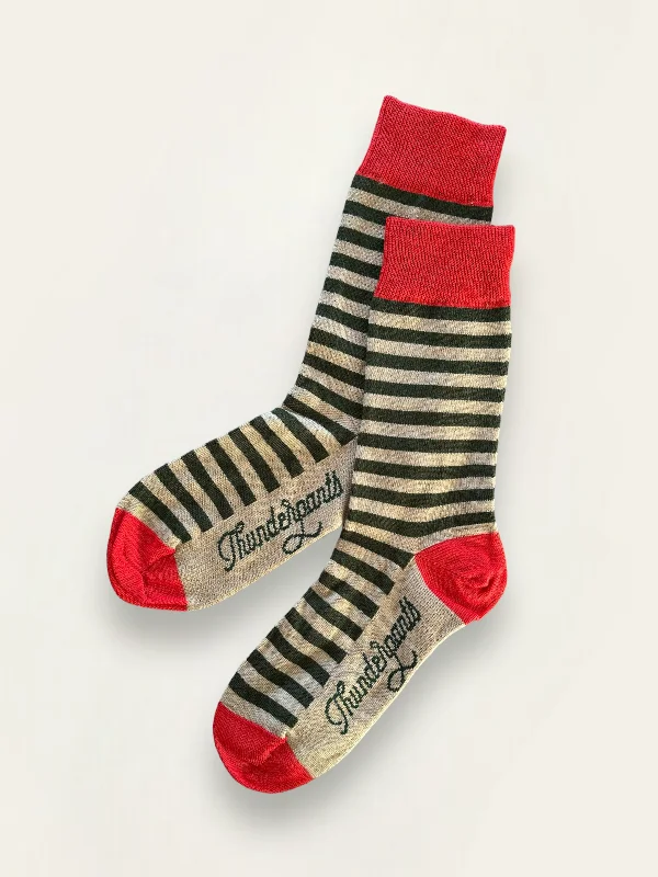 Weekend Specials to Cherish Socks Mossy Stripe