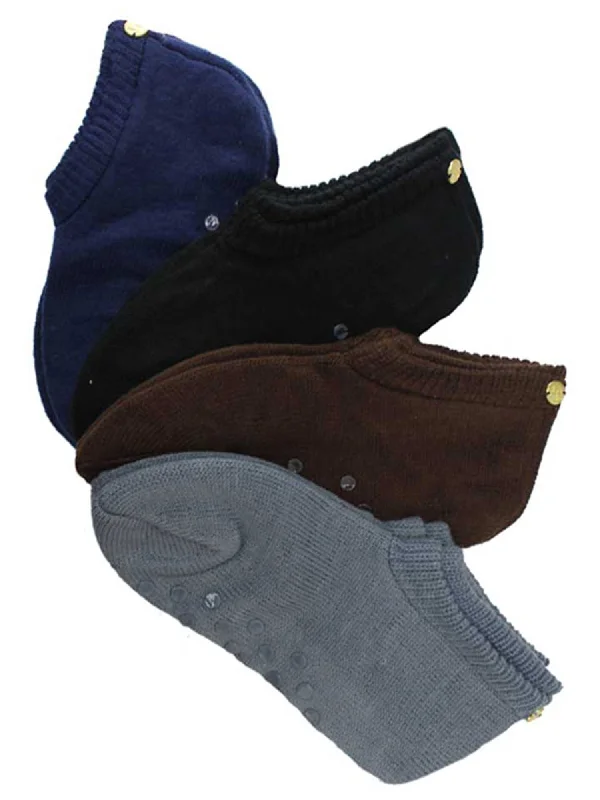 Unmissable Sale Solid Color 4 Pack Assorted Soft Knit Slipper Socks
