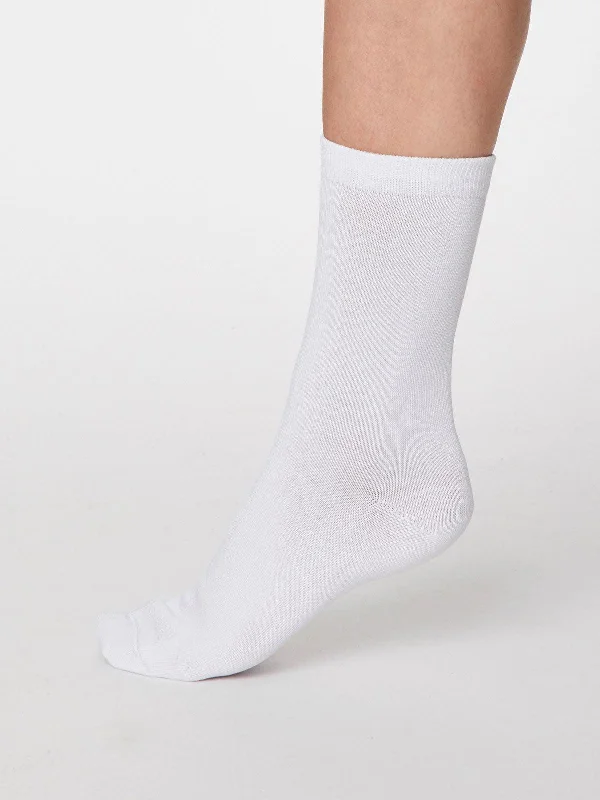 Lowest Price Solid Jackie Socks - White