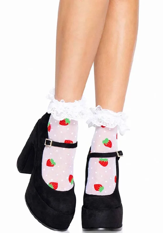 Year-End Deals Strawberry Ruffle | ANKLETS