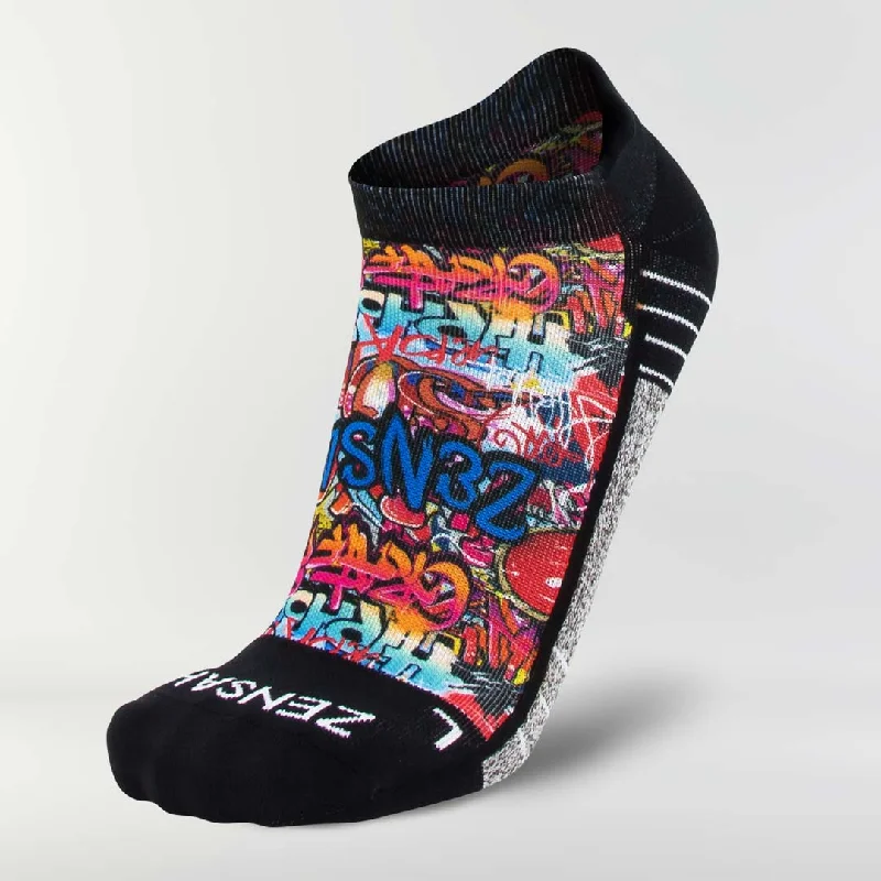 Early Bird Street Art Running Socks (No Show)