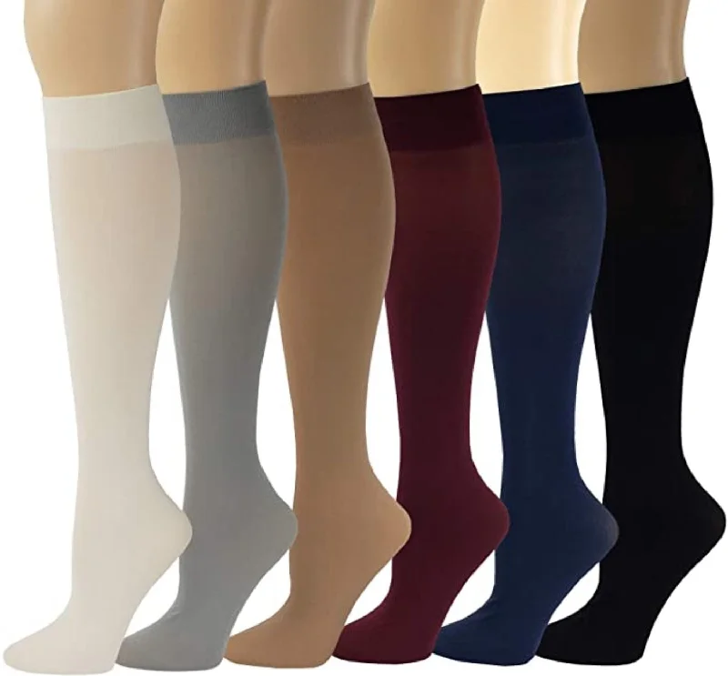 Unmissable Sale Knee High Trouser Socks | Women's Opaque (6 Pairs)