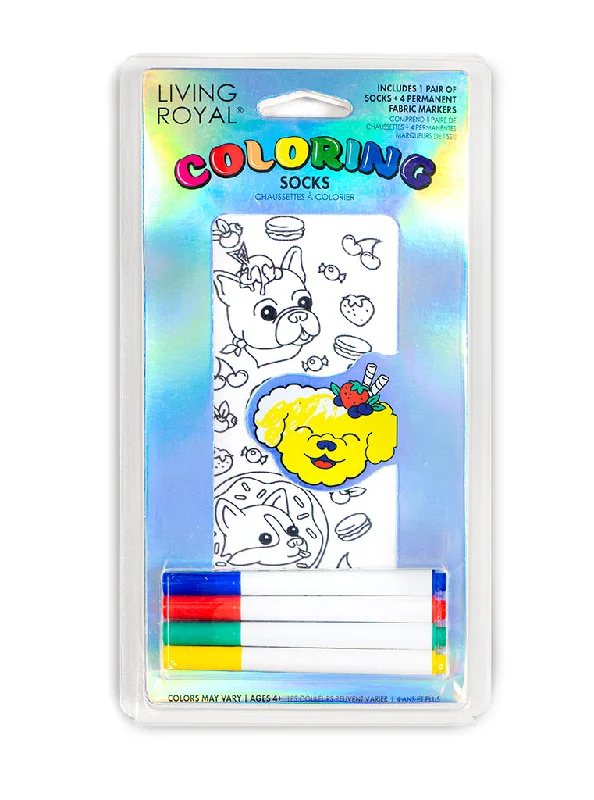 Weekend Bargains Just for You Sweet Dog Coloring Sock
