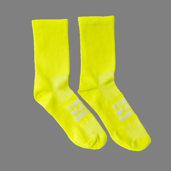 Limited Supply The Black Bibs Socks - Hi-Vis Yellow