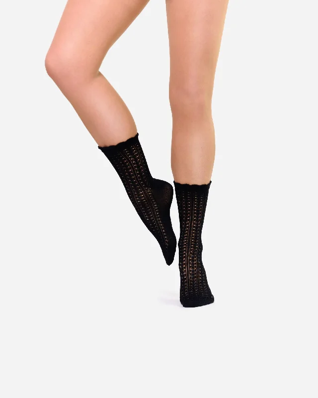 Weekend Savings Spectacular The Saint | Knit-patterned Socks Black