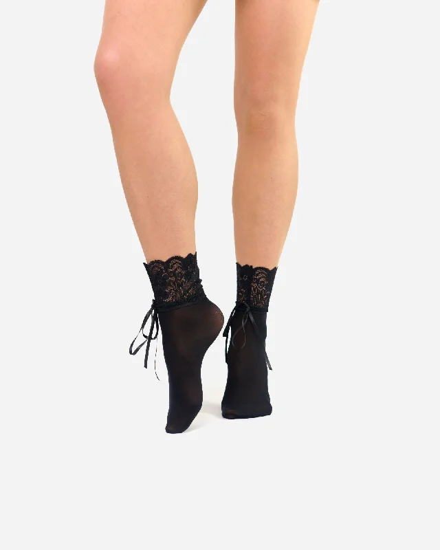 Shop and Save The Tease | Lace Socks Black