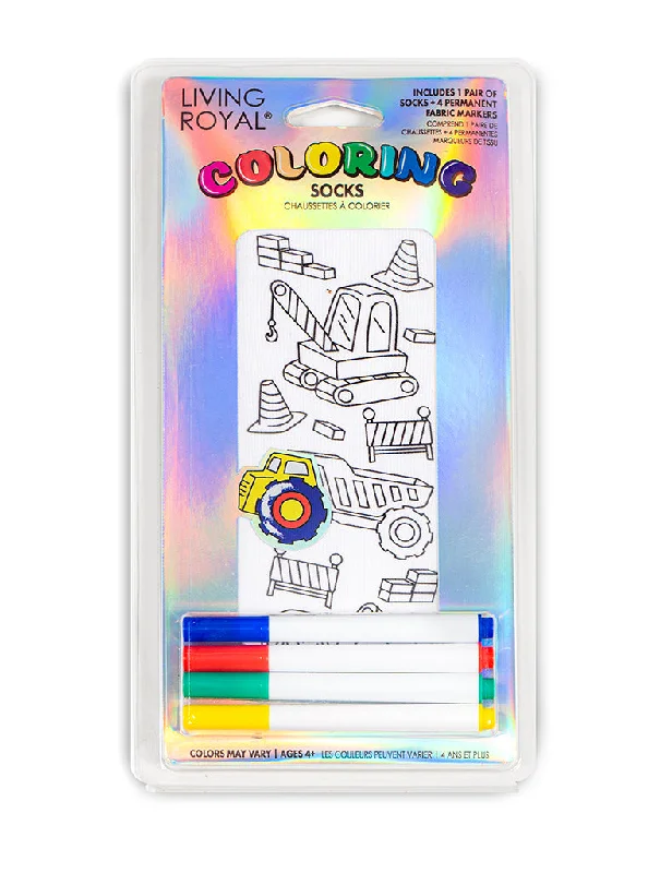 Weekend Savings Delight Tractor Zone Coloring Sock