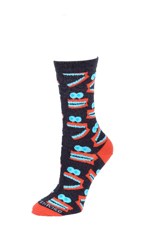 Dark Heather Grey Coral Blue