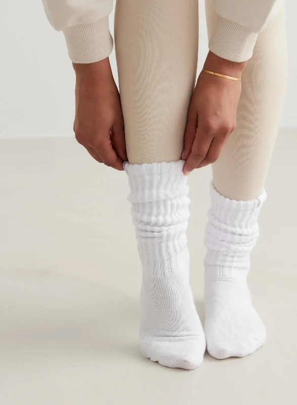Weekend Wonders Await! White Slouch Socks