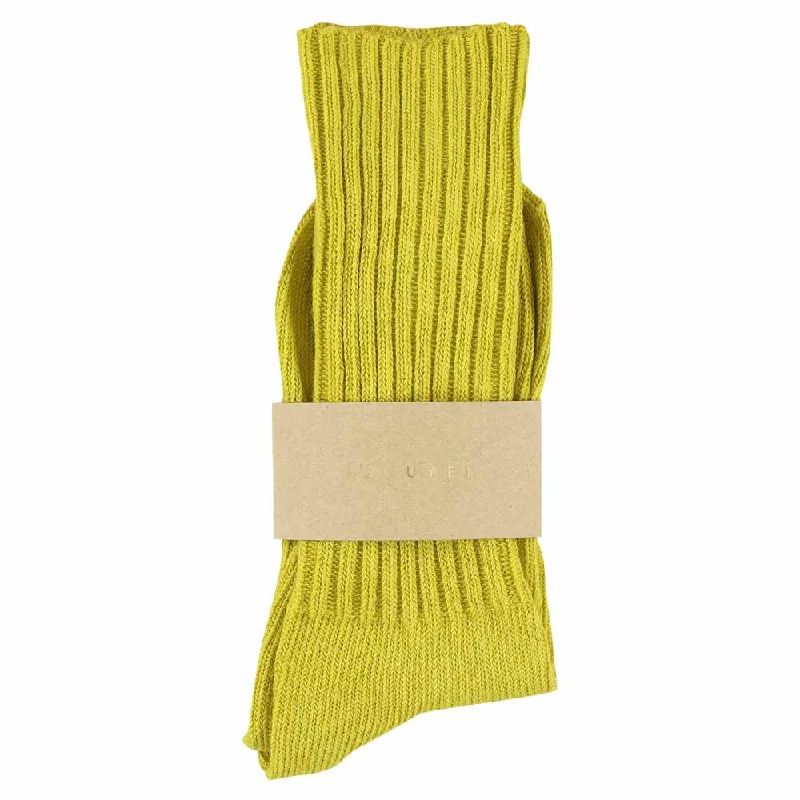 Closeout Deal Women Crew Socks - Yellow